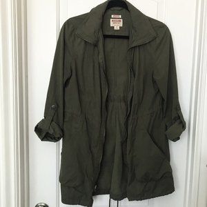 Mossimo Army green trench coat size medium